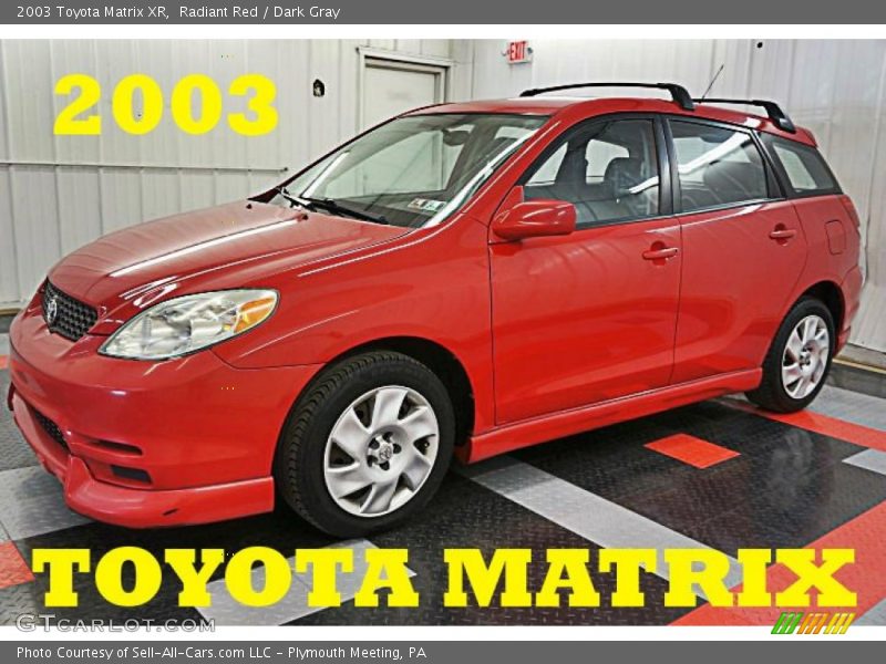 Radiant Red / Dark Gray 2003 Toyota Matrix XR