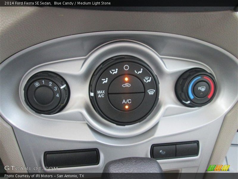 Blue Candy / Medium Light Stone 2014 Ford Fiesta SE Sedan