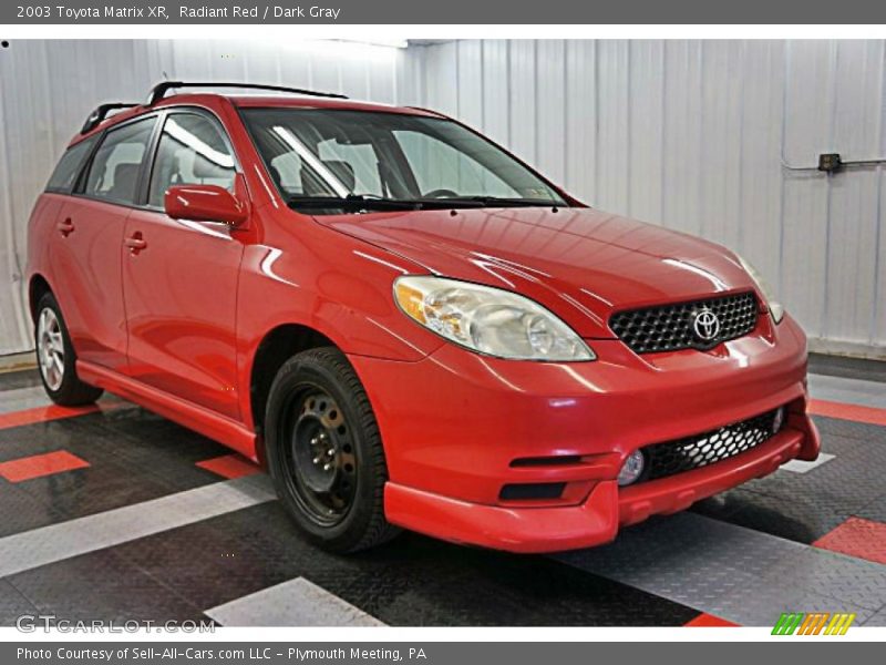 Radiant Red / Dark Gray 2003 Toyota Matrix XR