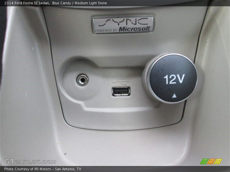Blue Candy / Medium Light Stone 2014 Ford Fiesta SE Sedan