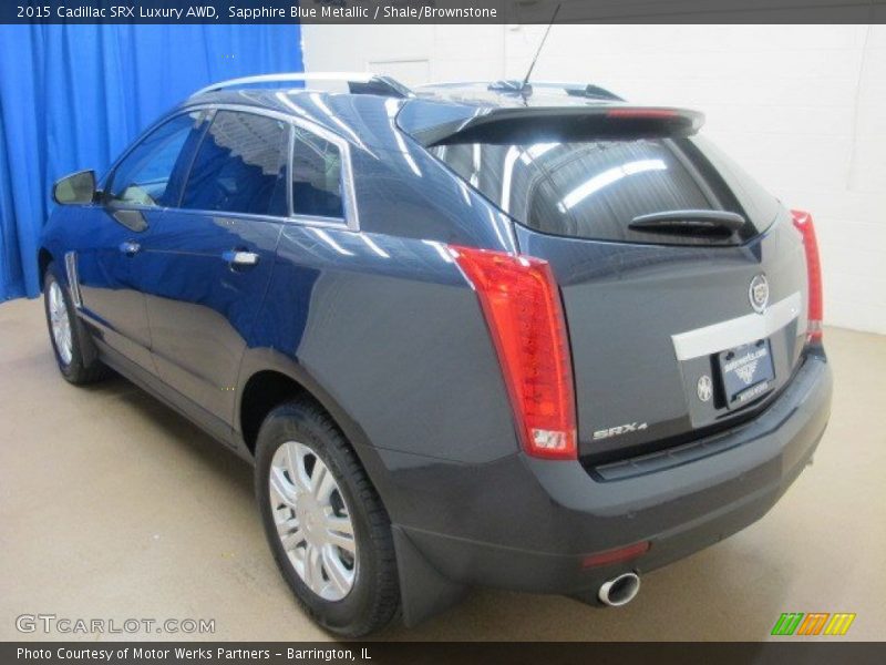 Sapphire Blue Metallic / Shale/Brownstone 2015 Cadillac SRX Luxury AWD