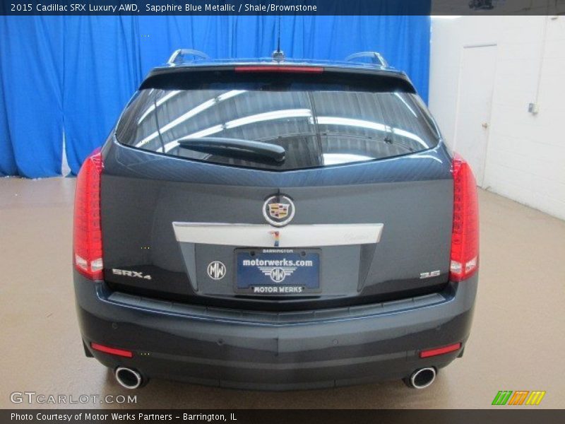 Sapphire Blue Metallic / Shale/Brownstone 2015 Cadillac SRX Luxury AWD