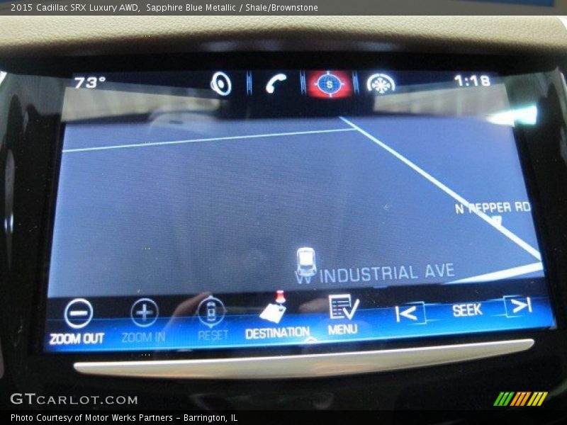 Sapphire Blue Metallic / Shale/Brownstone 2015 Cadillac SRX Luxury AWD