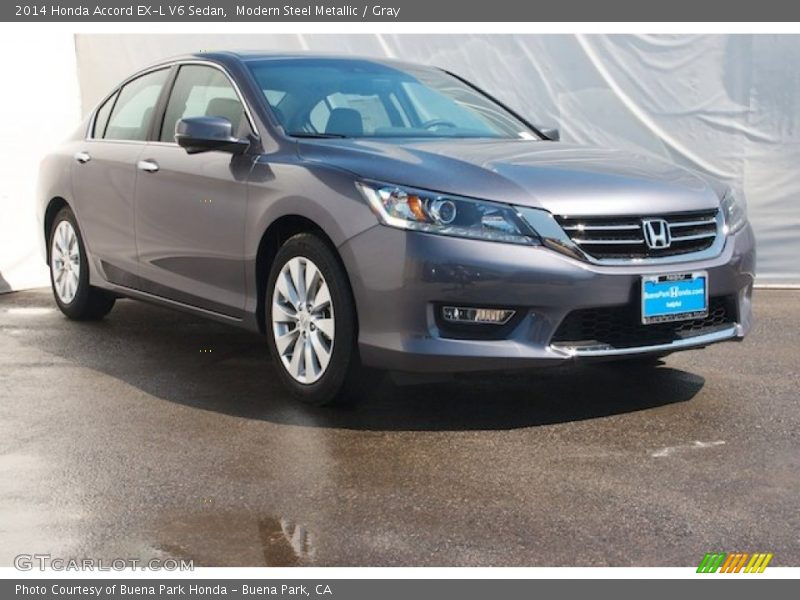 Modern Steel Metallic / Gray 2014 Honda Accord EX-L V6 Sedan