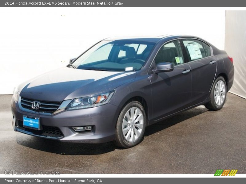 Modern Steel Metallic / Gray 2014 Honda Accord EX-L V6 Sedan