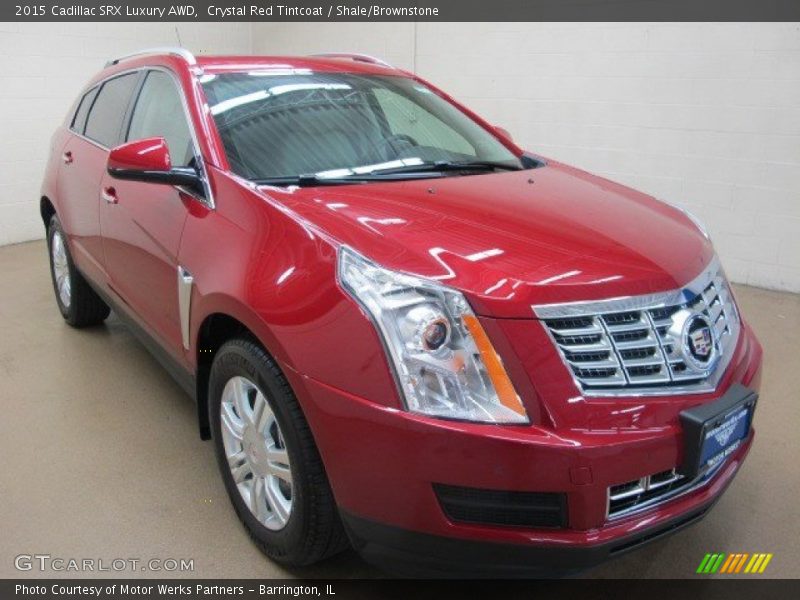 Crystal Red Tintcoat / Shale/Brownstone 2015 Cadillac SRX Luxury AWD