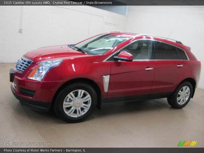 Crystal Red Tintcoat / Shale/Brownstone 2015 Cadillac SRX Luxury AWD