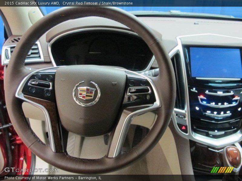 Crystal Red Tintcoat / Shale/Brownstone 2015 Cadillac SRX Luxury AWD