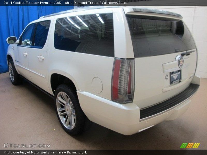 White Diamond Tricoat / Cashmere/Cocoa 2014 Cadillac Escalade Premium AWD