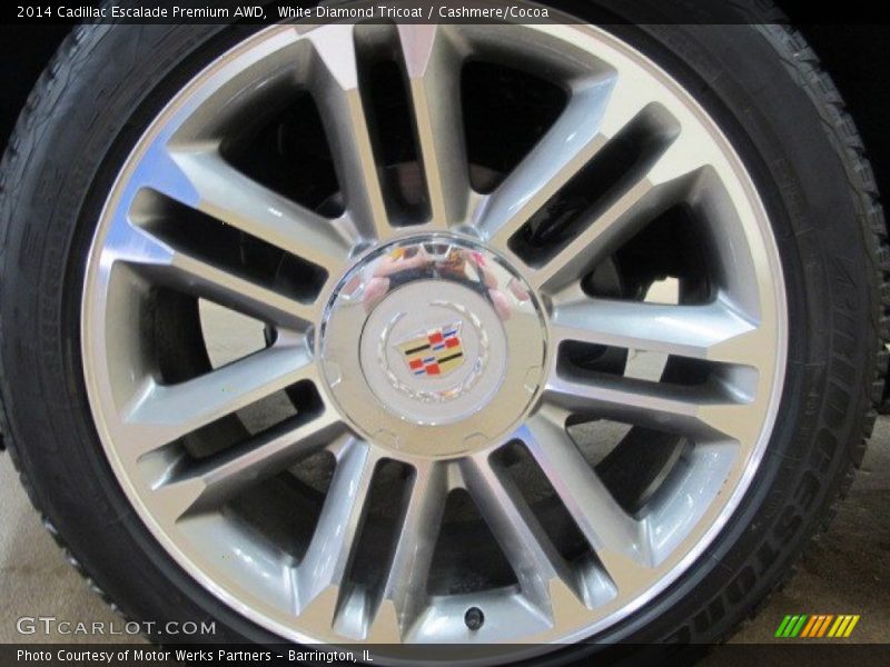 White Diamond Tricoat / Cashmere/Cocoa 2014 Cadillac Escalade Premium AWD
