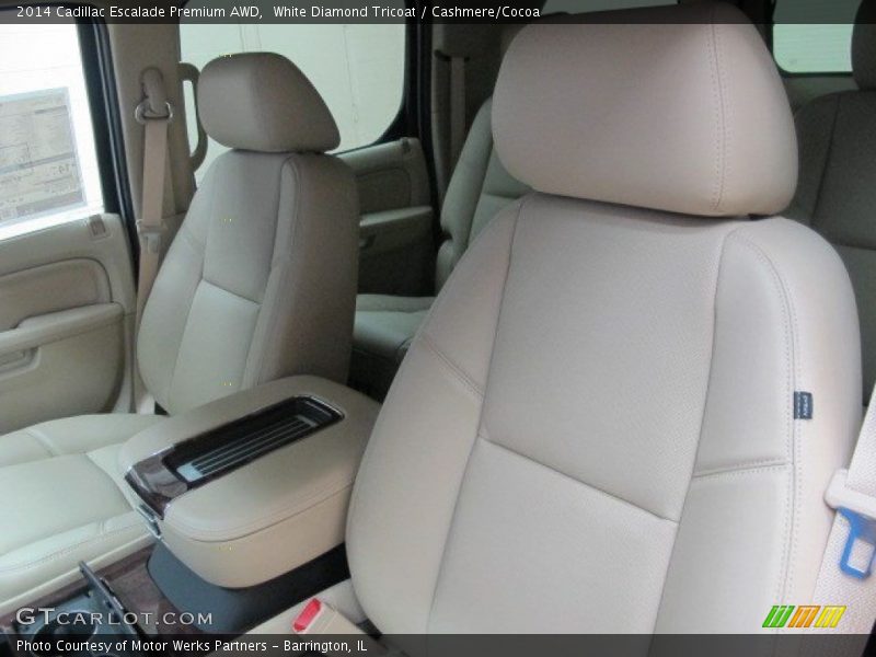 White Diamond Tricoat / Cashmere/Cocoa 2014 Cadillac Escalade Premium AWD