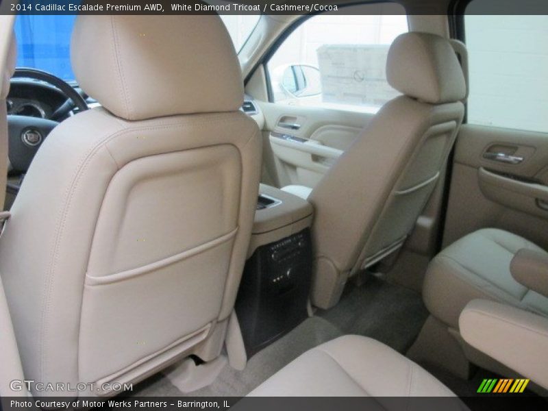 White Diamond Tricoat / Cashmere/Cocoa 2014 Cadillac Escalade Premium AWD