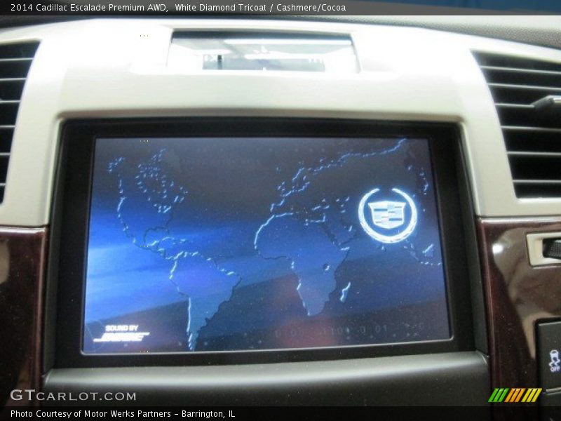 White Diamond Tricoat / Cashmere/Cocoa 2014 Cadillac Escalade Premium AWD