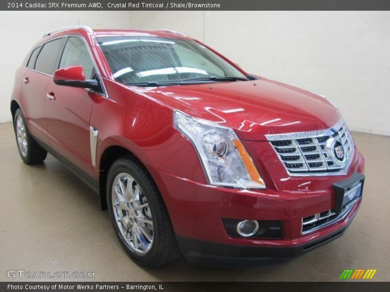 Crystal Red Tintcoat / Shale/Brownstone 2014 Cadillac SRX Premium AWD