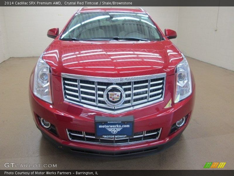 Crystal Red Tintcoat / Shale/Brownstone 2014 Cadillac SRX Premium AWD