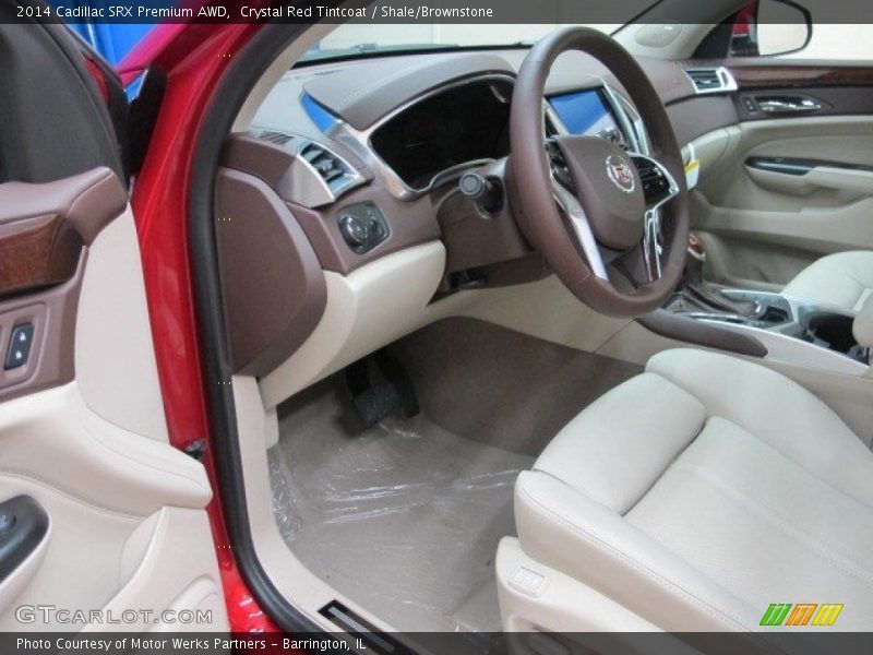 Crystal Red Tintcoat / Shale/Brownstone 2014 Cadillac SRX Premium AWD
