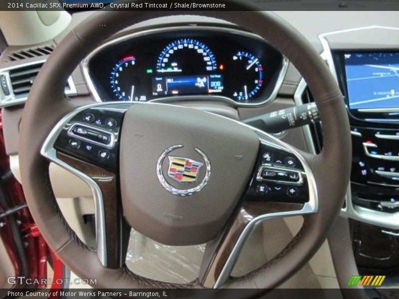 Crystal Red Tintcoat / Shale/Brownstone 2014 Cadillac SRX Premium AWD