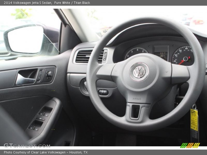 Pure White / Titan Black 2014 Volkswagen Jetta S Sedan