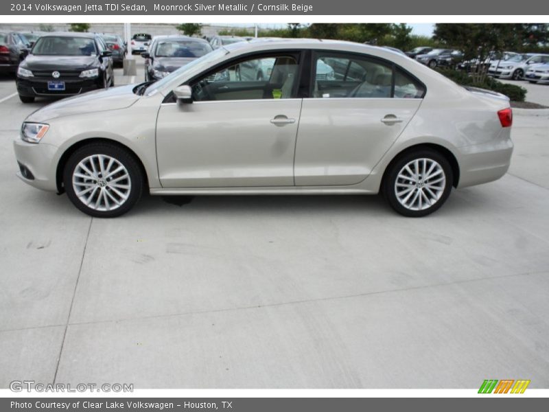 Moonrock Silver Metallic / Cornsilk Beige 2014 Volkswagen Jetta TDI Sedan