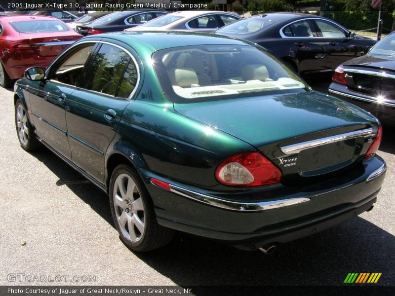 Jaguar Racing Green Metallic / Champagne 2005 Jaguar X-Type 3.0