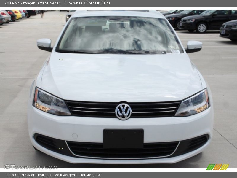 Pure White / Cornsilk Beige 2014 Volkswagen Jetta SE Sedan