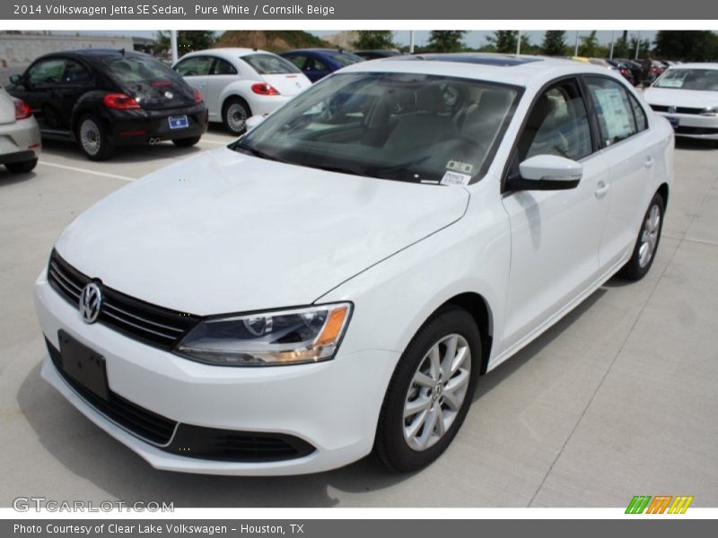 Pure White / Cornsilk Beige 2014 Volkswagen Jetta SE Sedan