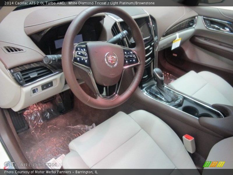 Light Platinum/Brownstone Interior - 2014 ATS 2.0L Turbo AWD 