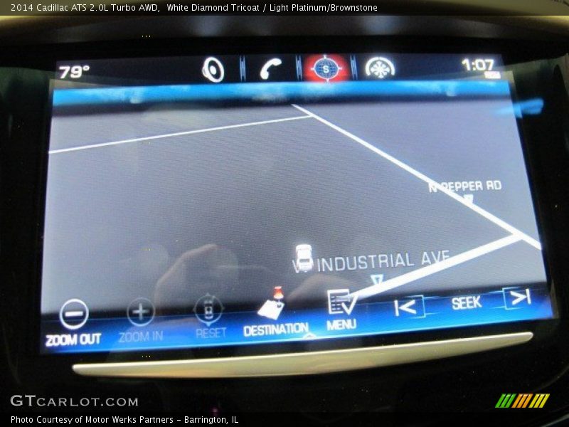 White Diamond Tricoat / Light Platinum/Brownstone 2014 Cadillac ATS 2.0L Turbo AWD