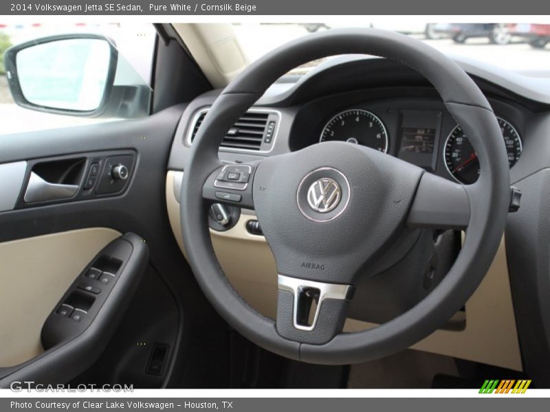 Pure White / Cornsilk Beige 2014 Volkswagen Jetta SE Sedan