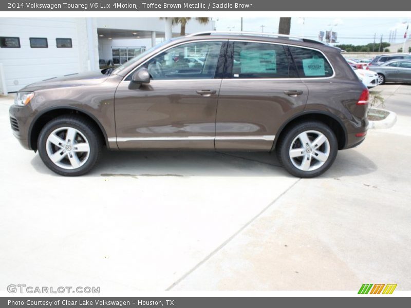 Toffee Brown Metallic / Saddle Brown 2014 Volkswagen Touareg V6 Lux 4Motion