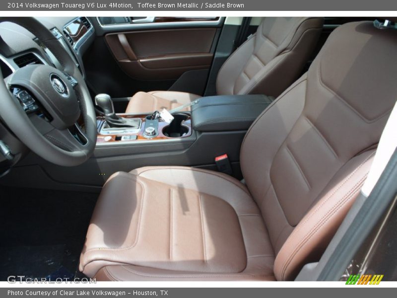 Toffee Brown Metallic / Saddle Brown 2014 Volkswagen Touareg V6 Lux 4Motion