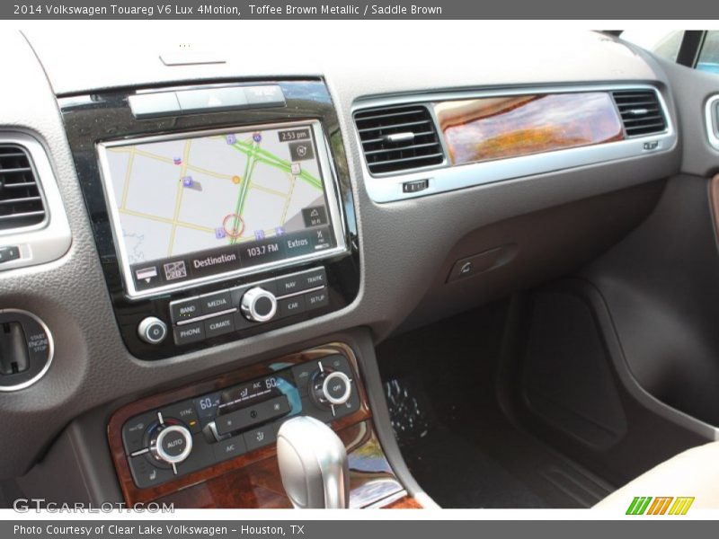 Toffee Brown Metallic / Saddle Brown 2014 Volkswagen Touareg V6 Lux 4Motion