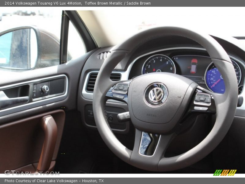 Toffee Brown Metallic / Saddle Brown 2014 Volkswagen Touareg V6 Lux 4Motion