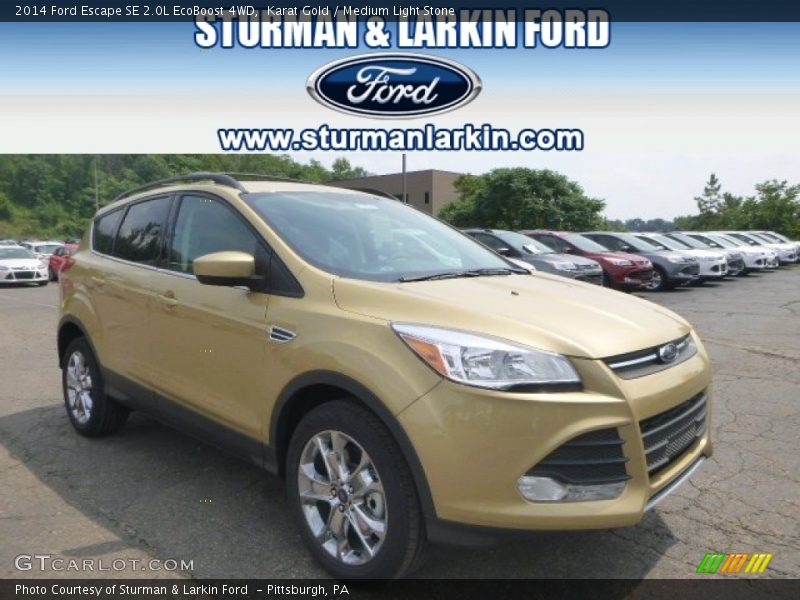 Karat Gold / Medium Light Stone 2014 Ford Escape SE 2.0L EcoBoost 4WD