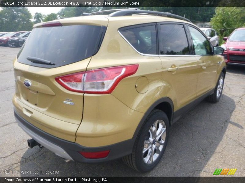 Karat Gold / Medium Light Stone 2014 Ford Escape SE 2.0L EcoBoost 4WD