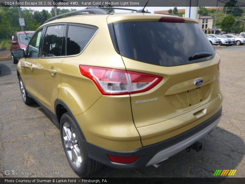 Karat Gold / Medium Light Stone 2014 Ford Escape SE 2.0L EcoBoost 4WD