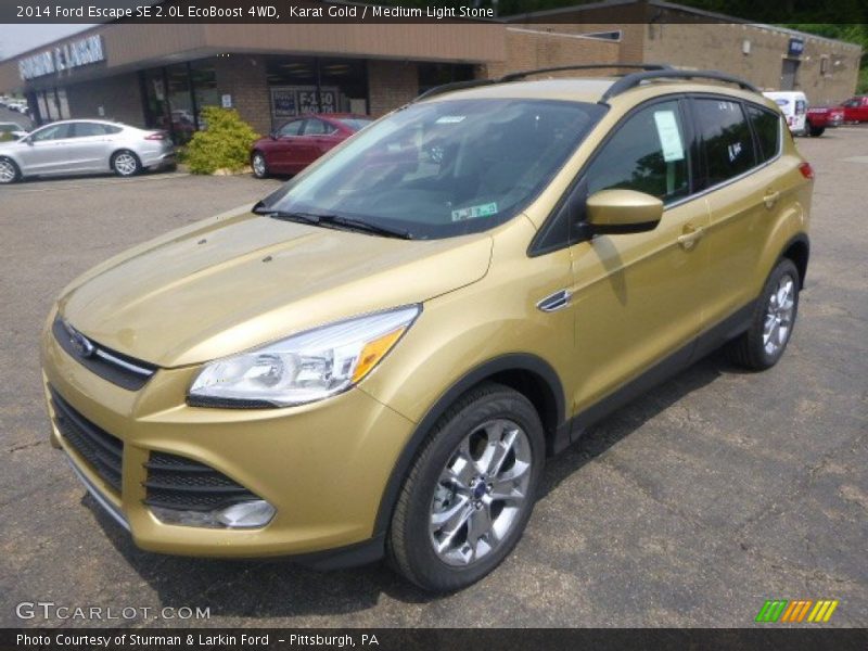 Karat Gold / Medium Light Stone 2014 Ford Escape SE 2.0L EcoBoost 4WD
