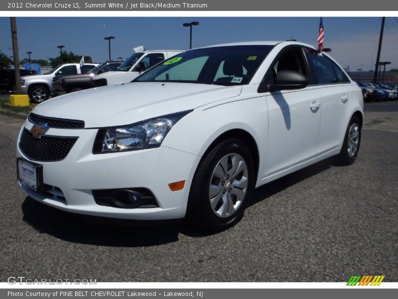 Summit White / Jet Black/Medium Titanium 2012 Chevrolet Cruze LS