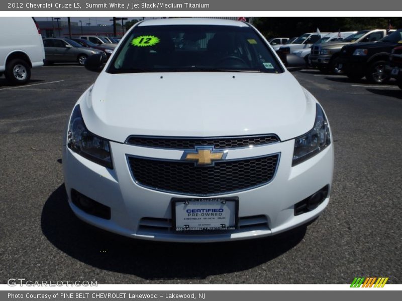 Summit White / Jet Black/Medium Titanium 2012 Chevrolet Cruze LS
