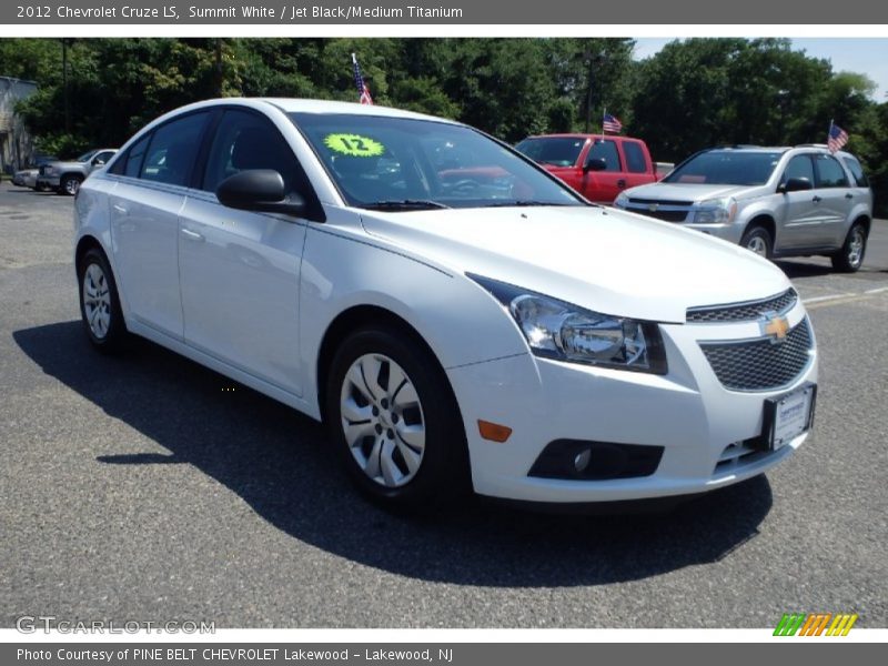 Summit White / Jet Black/Medium Titanium 2012 Chevrolet Cruze LS