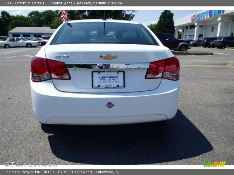 Summit White / Jet Black/Medium Titanium 2012 Chevrolet Cruze LS