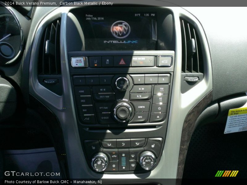 Carbon Black Metallic / Ebony 2014 Buick Verano Premium