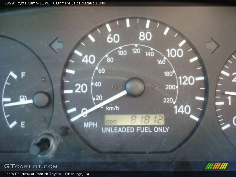 Cashmere Beige Metallic / Oak 1999 Toyota Camry LE V6