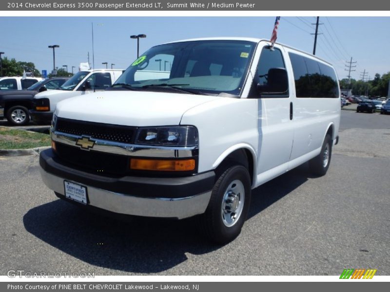 Summit White / Medium Pewter 2014 Chevrolet Express 3500 Passenger Extended LT