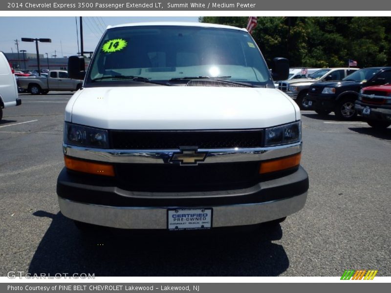 Summit White / Medium Pewter 2014 Chevrolet Express 3500 Passenger Extended LT