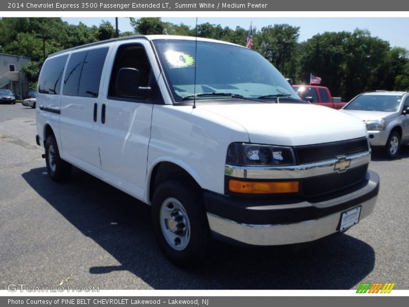 Summit White / Medium Pewter 2014 Chevrolet Express 3500 Passenger Extended LT
