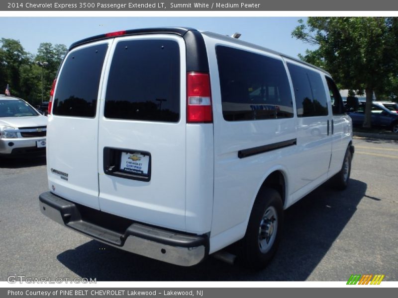 Summit White / Medium Pewter 2014 Chevrolet Express 3500 Passenger Extended LT