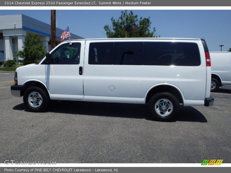 Summit White / Medium Pewter 2014 Chevrolet Express 3500 Passenger Extended LT