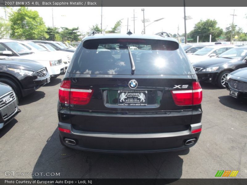 Black Sapphire Metallic / Black 2007 BMW X5 4.8i