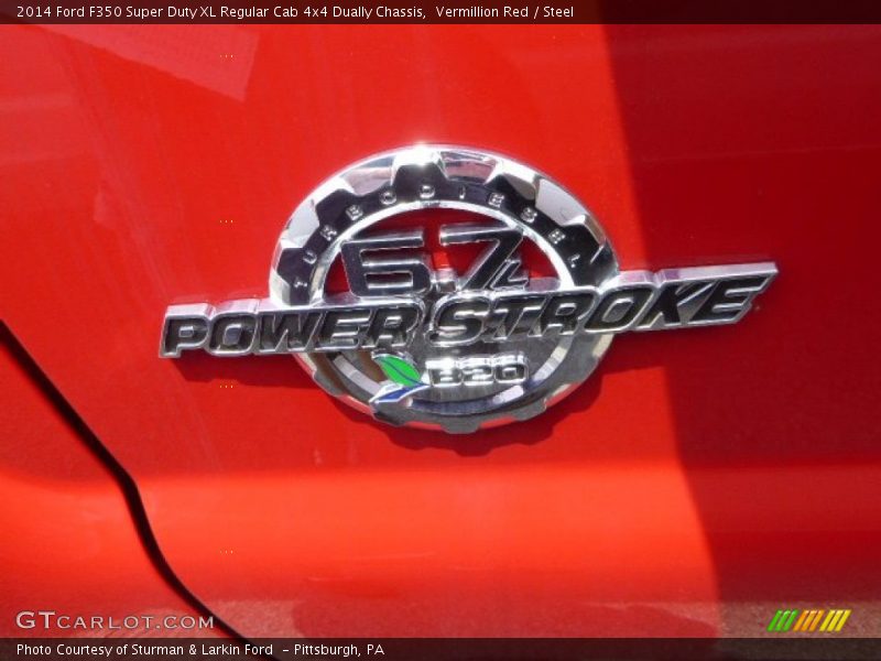 Vermillion Red / Steel 2014 Ford F350 Super Duty XL Regular Cab 4x4 Dually Chassis